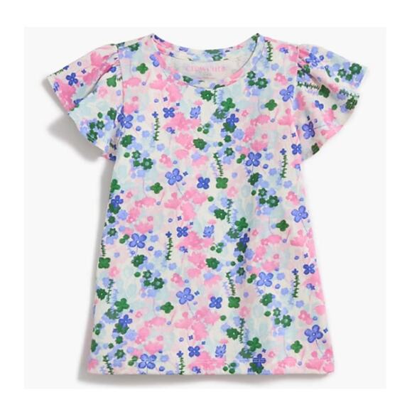Crewcuts Floral Flutter-Sleeve Tee - Picture 1 of 6